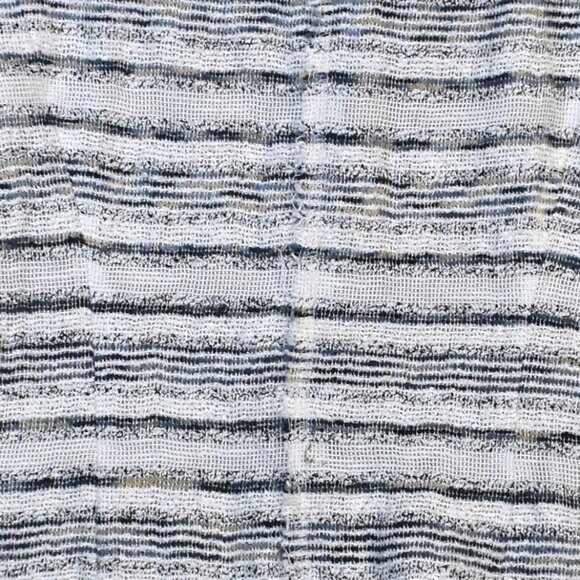 Zara Tweed White & Blue Striped Blazer Womens Size Small - Picture 4 of 10